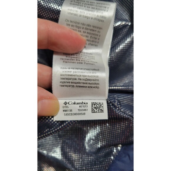 Columbia Men’s Omni-Heat Insulated Hooded Jacket XXL Navy Blue Warm Winter - Picture 4 of 7